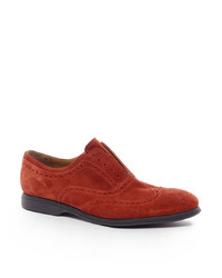 ... Johnston  Murphy Ellington Wing Tip Red Suede Lace Up Shoes Out of
