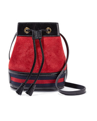 Gucci Ophidia Mini Textured Med Suede Bucket Bag