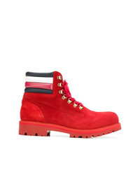 Red Suede Casual Boots