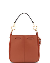 See by Chloe Red Large Suede Tony Bucket Bag