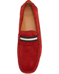 Bally Wabler Suede Driver Red