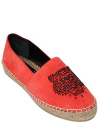 Kenzo 20mm Rubberized Tiger Suede Espadrilles