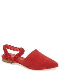 Red Suede Flats