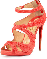 Christian Louboutin Kasia Suede Red Sole Sandal