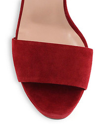 Gucci Leila Suede Platform Sandals