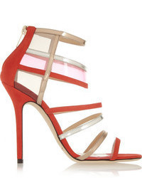 Jimmy Choo Maitai Suede And Perspex Sandals