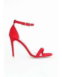 Missguided Clara Red Strappy Heeled Sandals