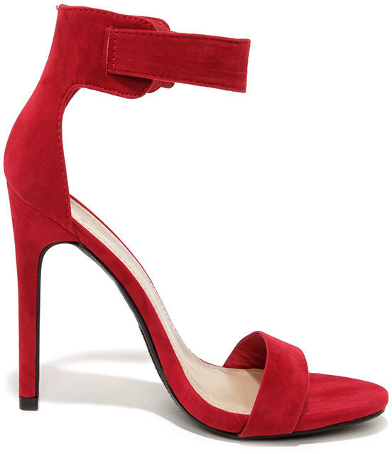 My Delicious Canter Lipstick Red Ankle Strap Heels, $26 | Lulu's ...