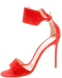 Gianvito Rossi Suede Ankle Strap Sandals