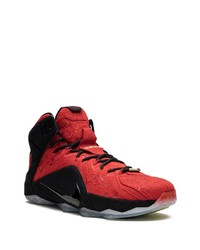 Nike Lebron 12 Ext Red Paisley Sneakers
