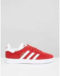adidas Originals Red Suede Gazelle Unisex Sneakers