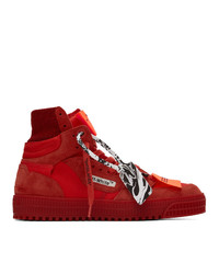 Off-White Red Off Court 30 High Top Sneakers