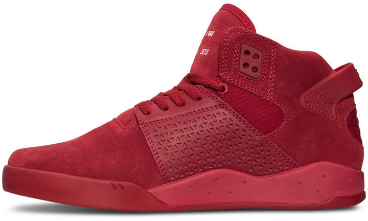 Supra skytop hotsell 3 red suede