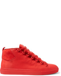 Balenciaga Suede And Leather High Top Sneakers