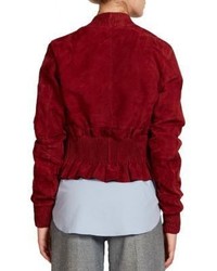 Cédric Charlier Cedric Charlier Suede Bomber Jacket