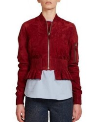 Cédric Charlier Cedric Charlier Suede Bomber Jacket