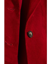 The Row Nisa Suede Jacket Red