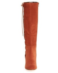 Sole Society Arabella Knee High Lace Up Boot