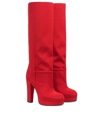 Gucci Ribbed Knee High Boots