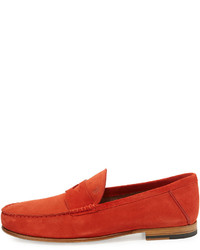 Tod's Gommini Suede Penny Loafer Red