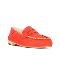 Le Mocassin Zippe Suede Flat Loafers