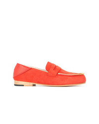 Le Mocassin Zippe Suede Flat Loafers