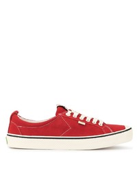 Cariuma Oca Low Stripe Samba Red Contrast Thread Suede Sneaker