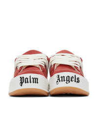 Palm Angels Red Low Top Snow Sneakers