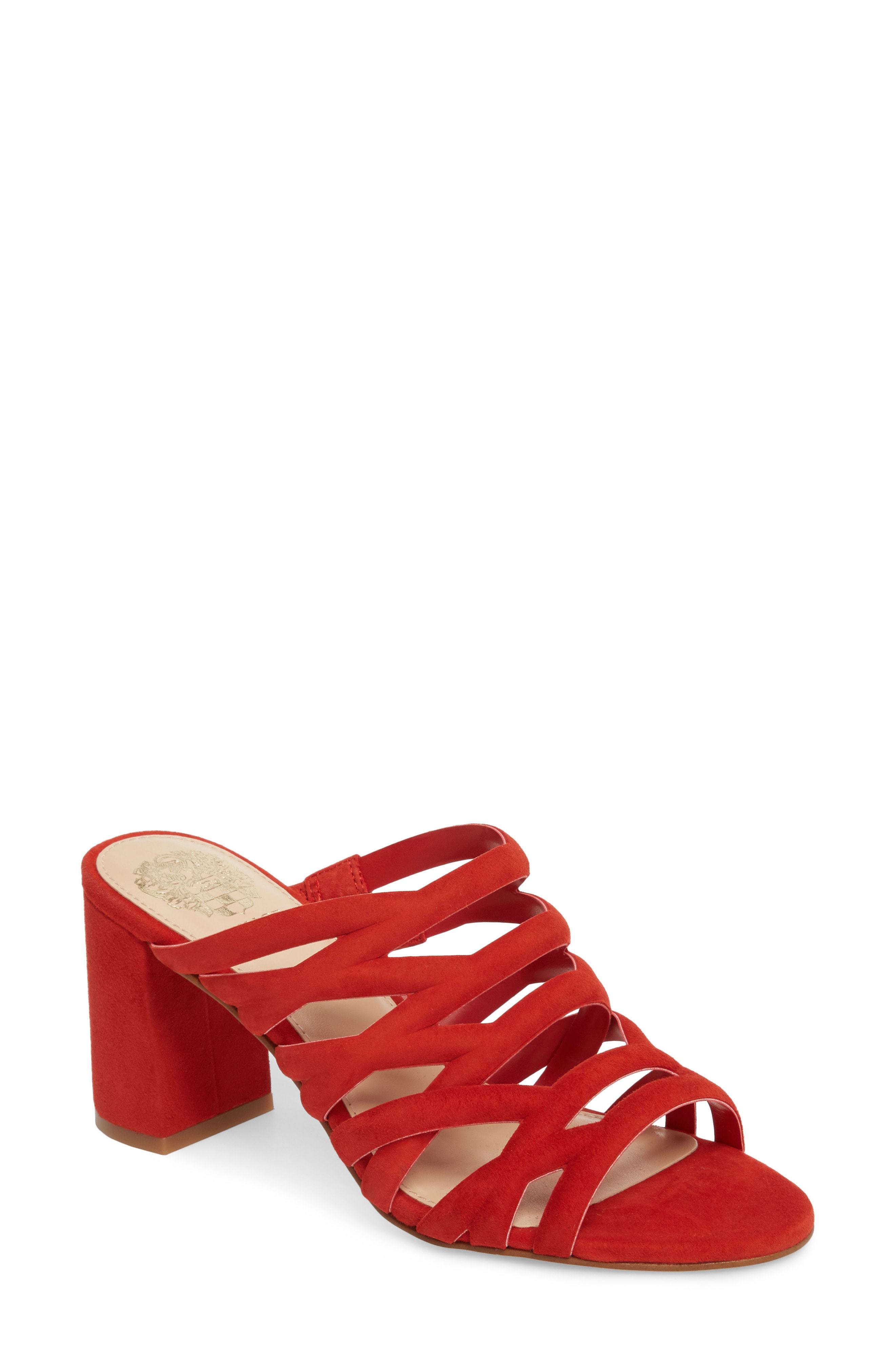 vince camuto red mules