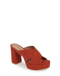 red suede mules