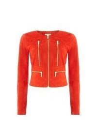 Red Suede Outerwear