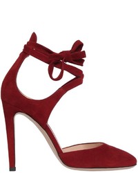 Gianvito Rossi 100mm Lace Up Suede Pumps