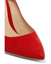 Gianvito Rossi 85 Suede Pumps Red