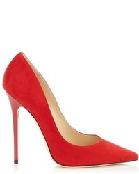 Jimmy Choo Anouk Suede Pointy Toe Pumps