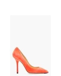 Dolce And Gabbana Coral Suede Pumps