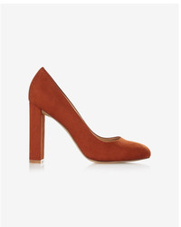 Express Faux Suede Thick Heeled Pump