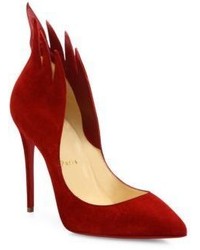 Christian Louboutin Flame Suede Point Toe Pumps