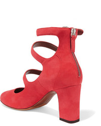 Tabitha Simmons Ginger Suede Pumps Red