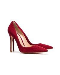 Gianvito Rossi Red 105 Suede Pumps
