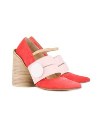 Jacquemus Red Pink Les Chaussures Gros Bouton 110 Pumps
