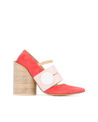 Jacquemus Red Pink Les Chaussures Gros Bouton 110 Pumps