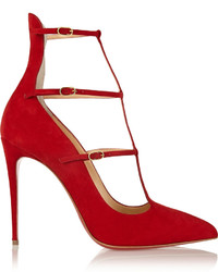 Christian Louboutin Toerless Muse 100 Suede Pumps