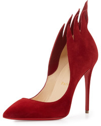 Christian Louboutin Victorina Flame 100mm Red Sole Pump Carmine