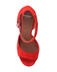 Givenchy 105mm Shark Lock Suede Sandals