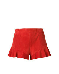 Red Suede Shorts
