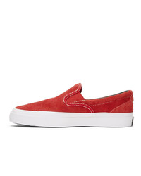 Converse Red One Star Cc Slip On Sneakers