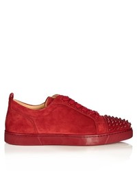 Christian Louboutin Louis Junior Low Top Suede Trainers