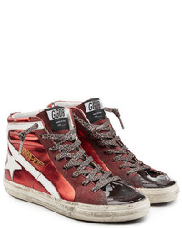 Golden Goose Deluxe Brand Slide Suede And Leather Sneakers