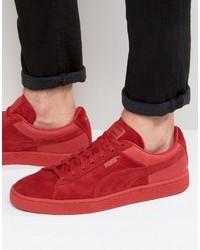 Puma Suede Classic Casual Emboss Sneakers In Red 36137203
