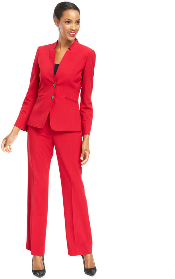 Tahari Asl Petite Crepe Crossover Jacket Pantsuit, $280 Macy's Lookastic